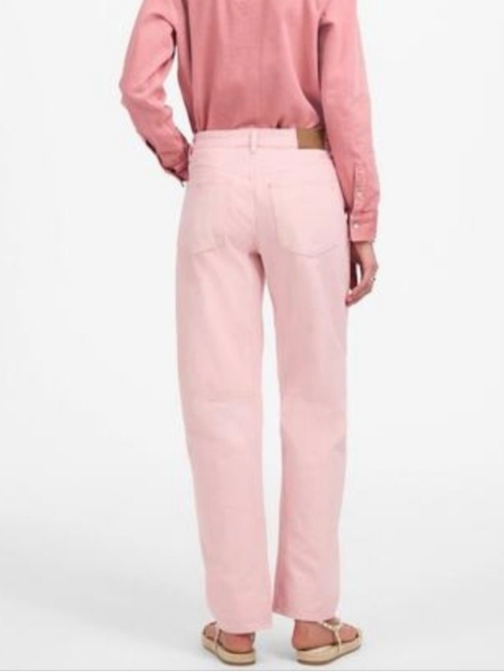 Women’s Madewell Darted Barrel-Leg Pink Jeans - Picture 3 of 5